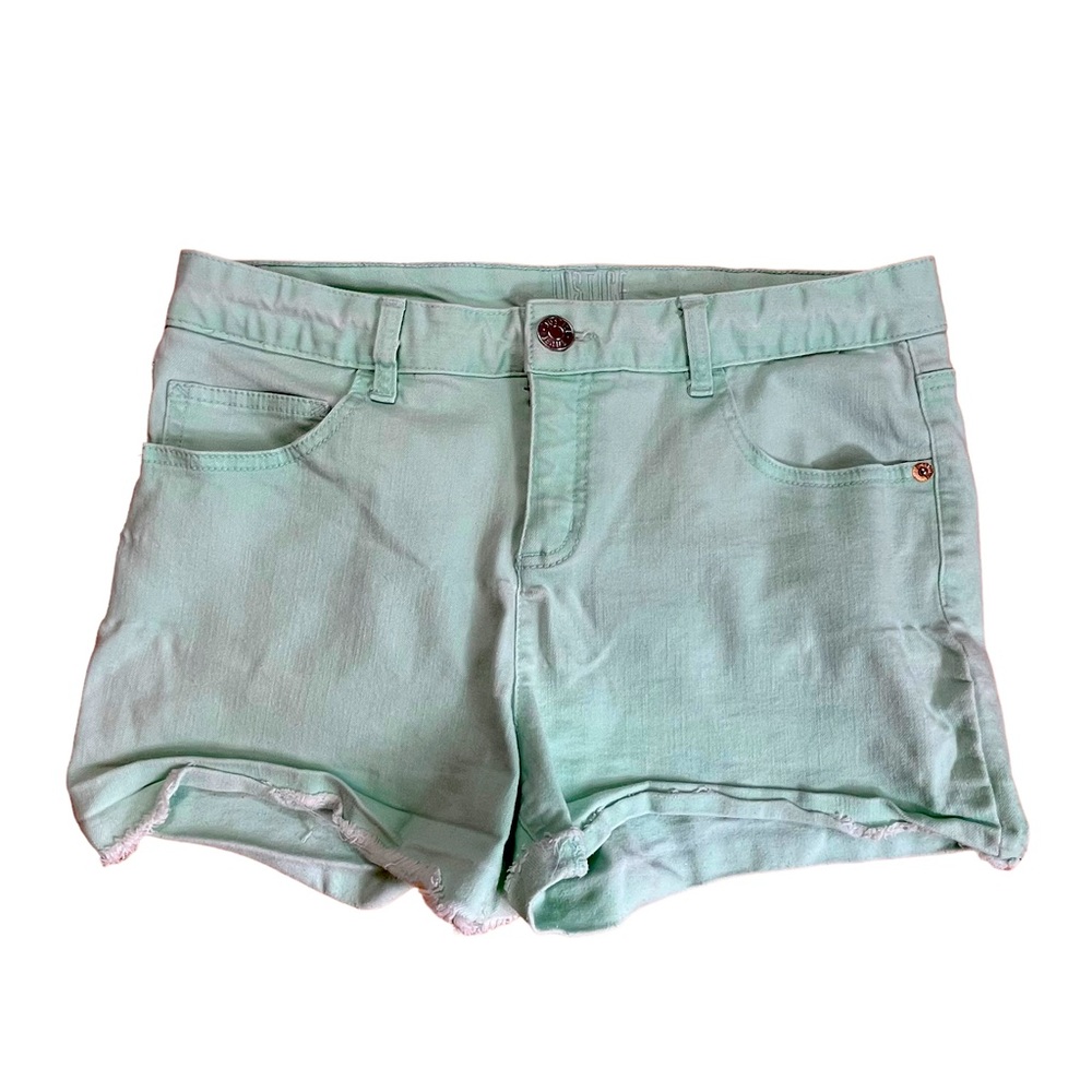 JUSTICE 18 Plus Mint Denim Jean Cutoff Shorts